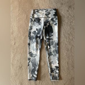 Medium gray and white leggings